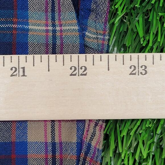 Vintage 80s Pendleton Western Plaid Shirt XL 22x28 Hippie - Picture 12 of 15